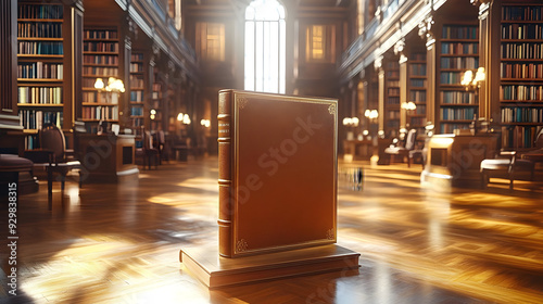 A solitary book in a grand ...