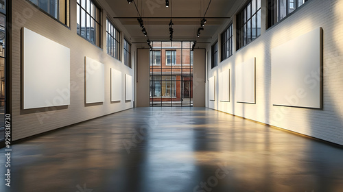 A spacious art gallery with...
