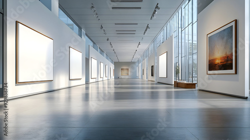 A spacious art gallery with...