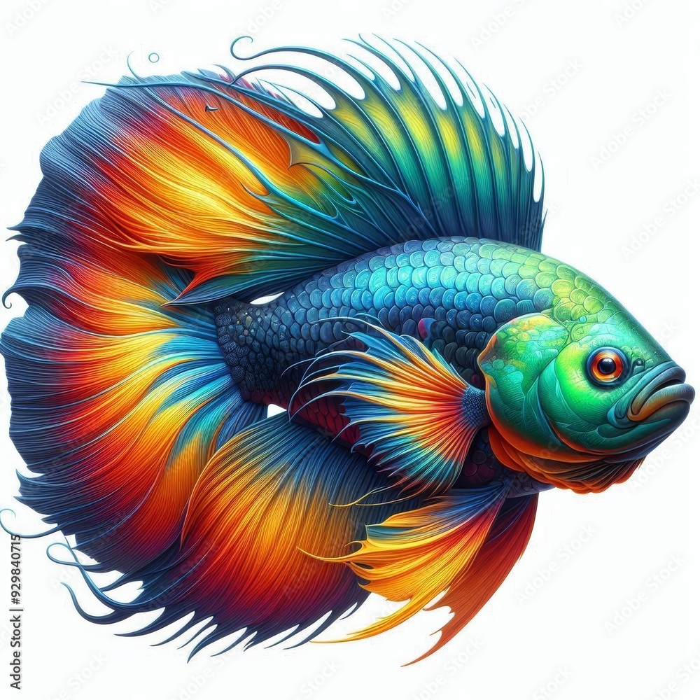 Fototapeta premium fish on a white background