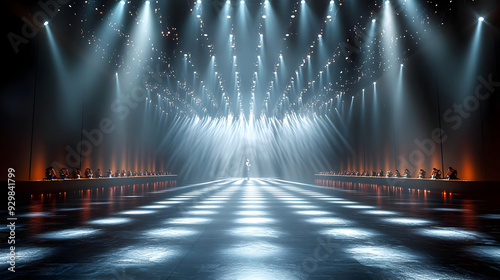 A stage with dramatic light...