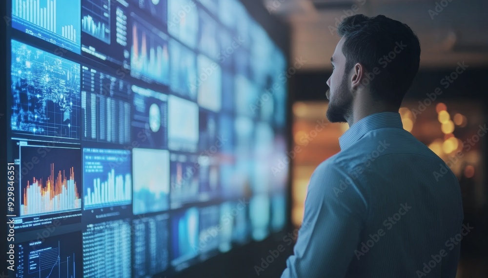 Fototapeta premium Streamlined Corporate Learning Management System: HR Managers Strategize on Digital Platform for Efficient Content Delivery and Performance Measurement. Innovative Online Tool Revolutionizing Employee