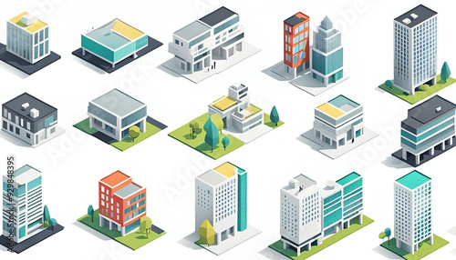 set of buildings