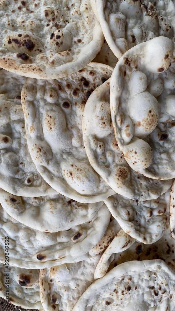 The Making on Paratha at a Local Restaurant in Multan Pakistan for Breakfast