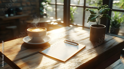 A warm cup of coffee beside...
