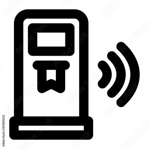parking machine, parking meter, smart parking, car parking, smart city, parking, payment, ticket machine outline icon