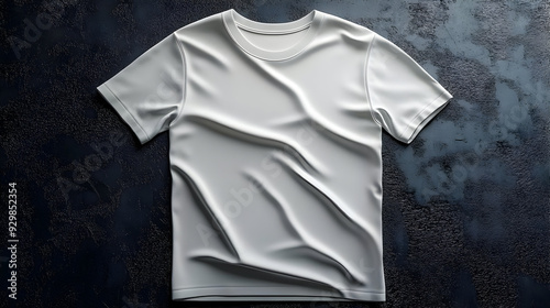 A wrinkled white t-shirt di...