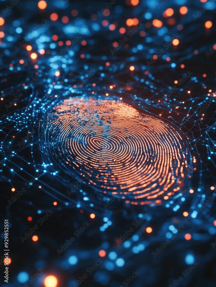 Glowing dot fingerprint Glowing dot fingerprint