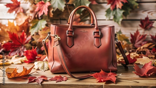 Autumn Bag with Empty Space for Text. Perfect for: Fashion Promotions, Autumn Accessories Campaigns, Retail Advertisements