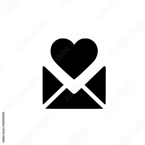 Love Message Silhouette Illustration
