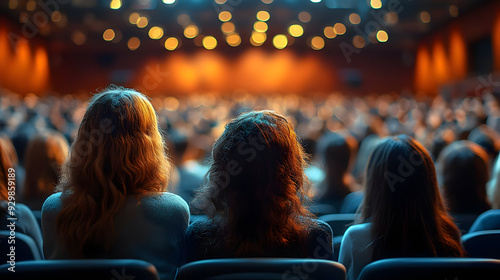 Audience viewed from behind...