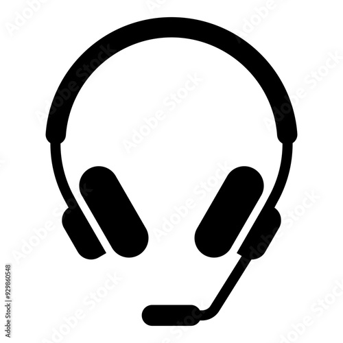 Headphone icon isolated on white background