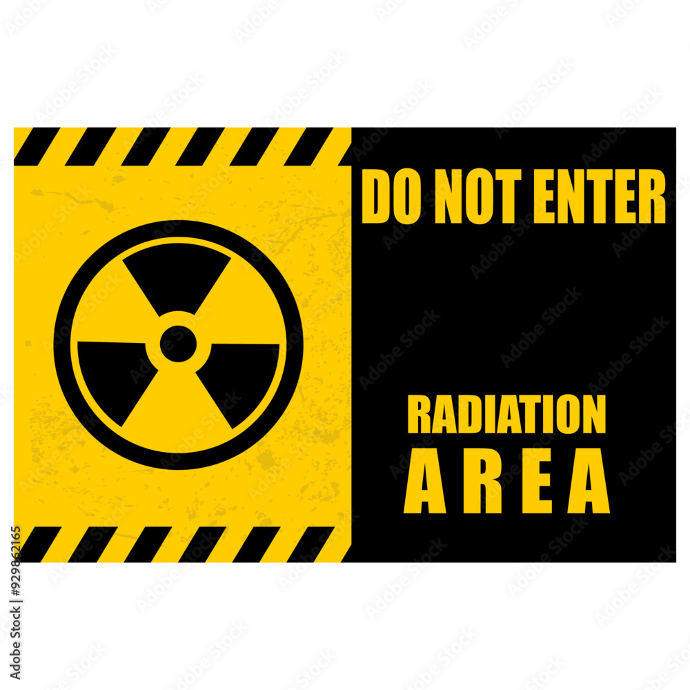 Obraz premium Do Not Enter, Radiation Area, sign vector