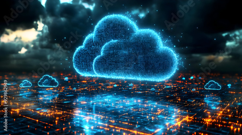 Digital cloud representatio...