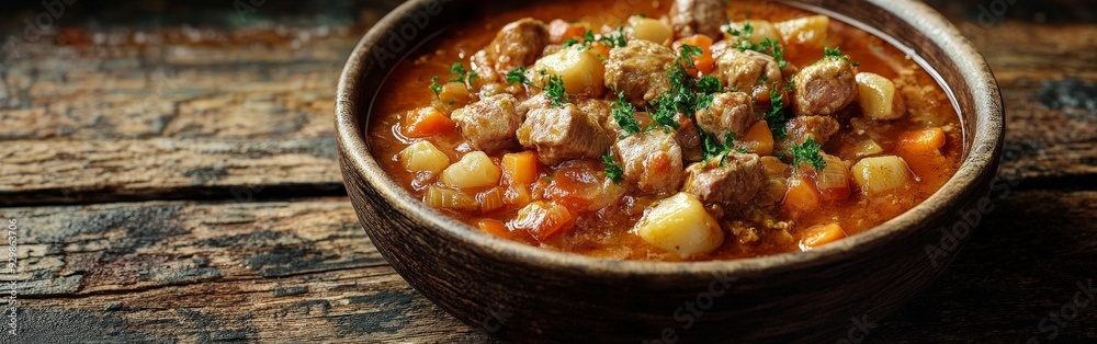 Authentic German Stew in a Rustic Kitchen Setting Authentic German Stew in a Rustic Kitchen Setting