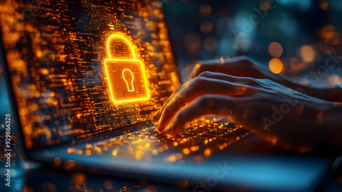 Digital security concept wi...