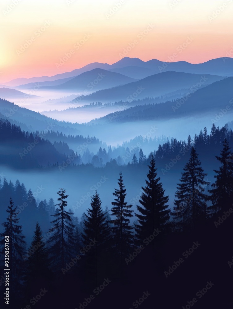 Obraz premium Mountain Sunset