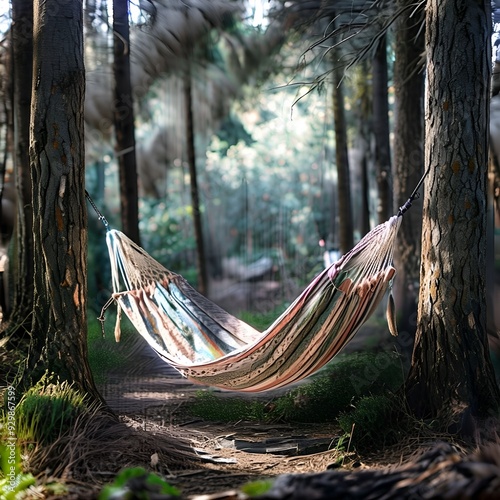 hammock-hanging-between-trees-in-the-forest