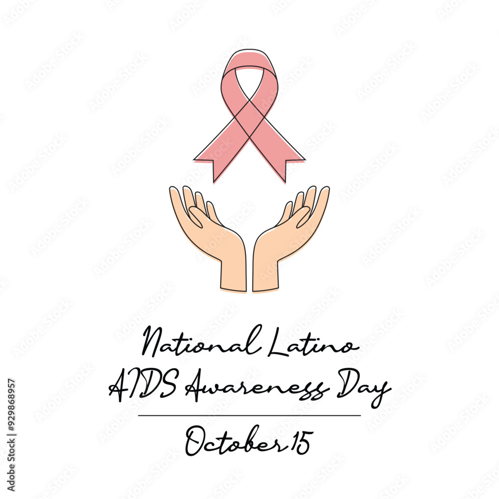Obraz premium line art of National Latino AIDS Awareness Day good for National Latino AIDS Awareness Day celebrate. line art.