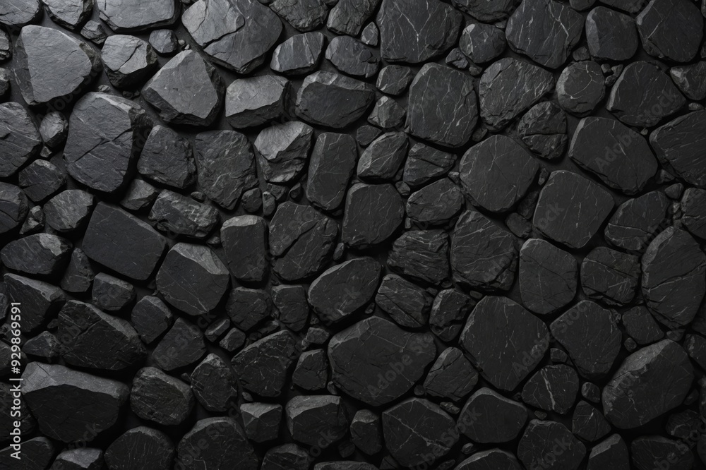 Black stone background with copy space for design Black stone background with copy space for design