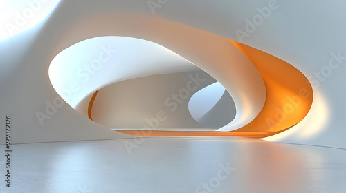 Modern abstract interior wi...