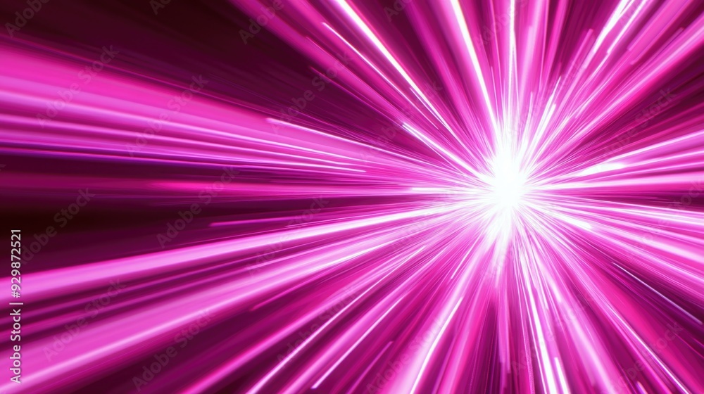 Pink Starburst on Black Background Pink Starburst on Black Background