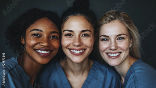 Smiling Healthcare Workers.