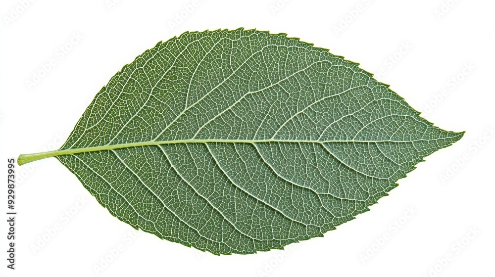 Closeup of a Single Green Leaf with Detailed Veins Nature Photography Closeup of a Single Green Leaf with Detailed Veins Nature Photography