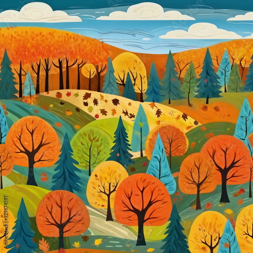 Autumn Forest Landscape