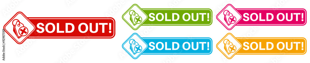 sets old out labels icon. Sold product social media design sticker template vector illustration sets old out labels icon. Sold product social media design sticker template vector illustration