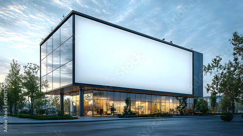 Modern building with a larg...