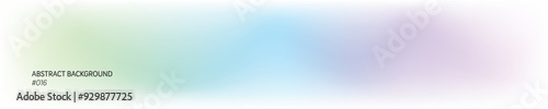 Long abstract background with pastel green, blue, purple gradient colors on white copy space for design