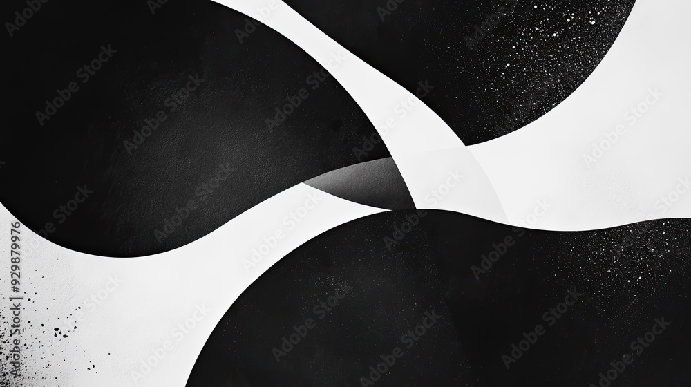 Black and white abstract shapes with plenty of copy space on the right side. Black and white abstract shapes with plenty of copy space on the right side.