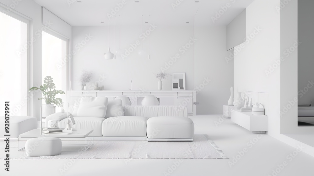 modern home, clean minimalist interior with empty frames on the wall, mockup modern home, clean minimalist interior with empty frames on the wall, mockup