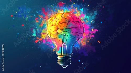 Creative Thinking: Brain in a Light Bulb