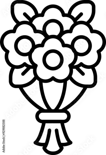 Flower bouquet icon