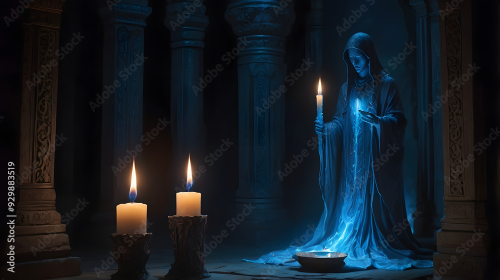candle in the church, ai generated candle in the church, ai generated