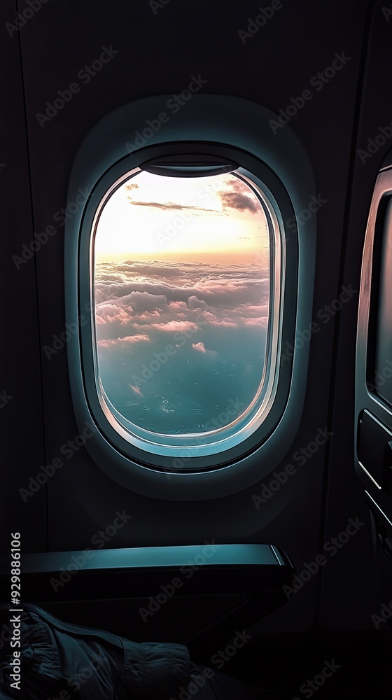 Looking out the window from the seat of an airplane Looking out the window from the seat of an airplane