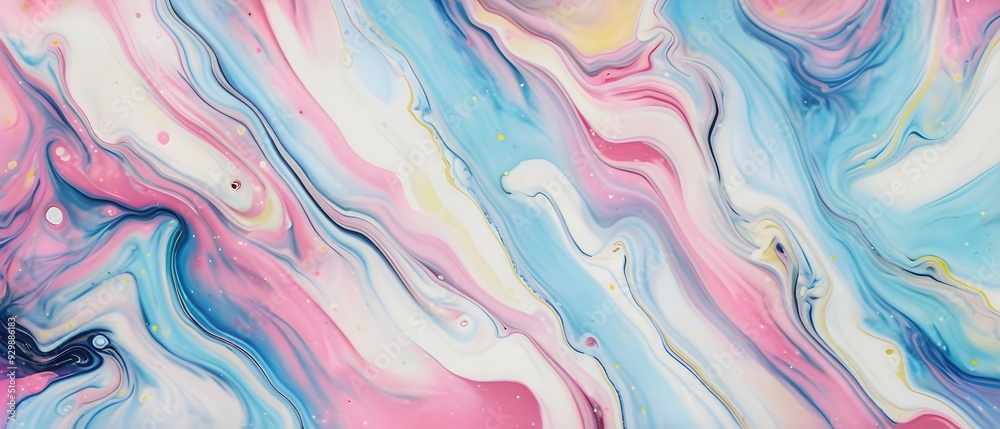 Fototapeta premium abstract painting with fluid swirling pastel colors