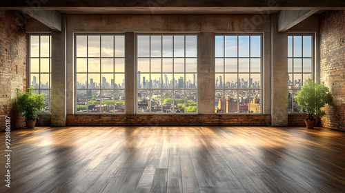 Modern interior with large ...