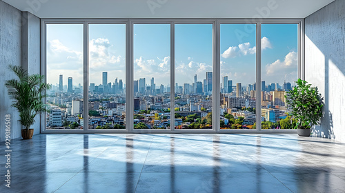 Modern interior with large ...