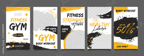 Gym Fitness social media post story template