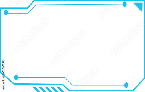 Blue futuristic Frame