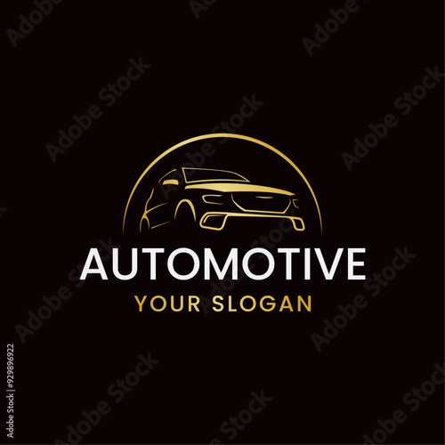 Minimalist Luxury SUV Car Logo Vector Illustration