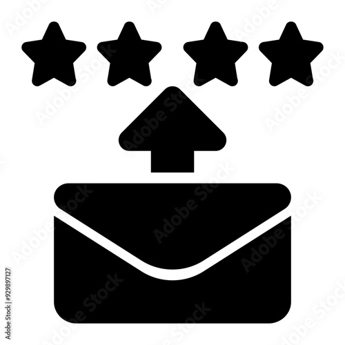 sender score, email reputation, email marketing, score, reputation, sender reputation, rating, review solid or glyph icon