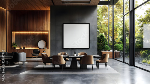 Modern meeting room with la...