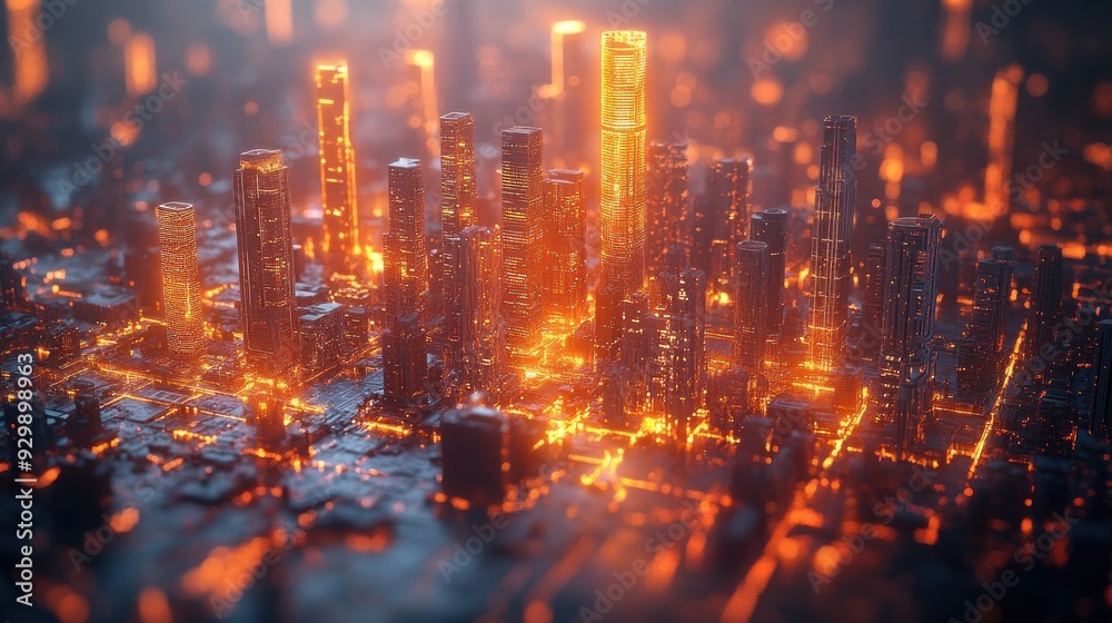 Futuristic Cityscape at Night Futuristic Cityscape at Night