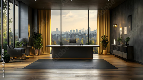 Modern office interior with...