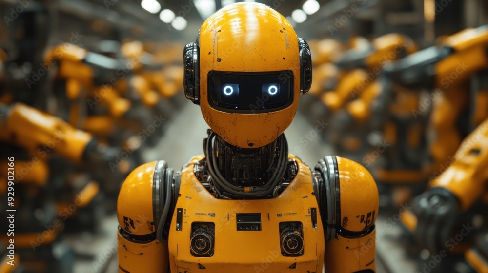 A Line of Robots in Factory Setting A Line of Robots in Factory Setting