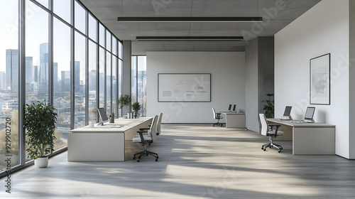 Modern office interior with...